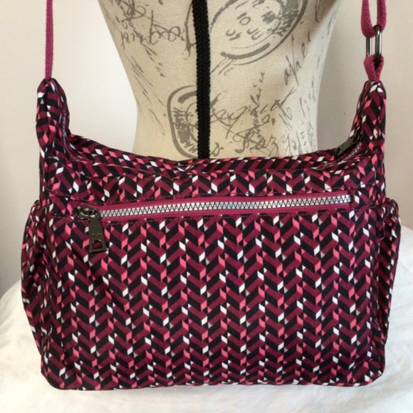 Vibrant Pink Patterned Crossbody Bag - Picture 3 of 11
